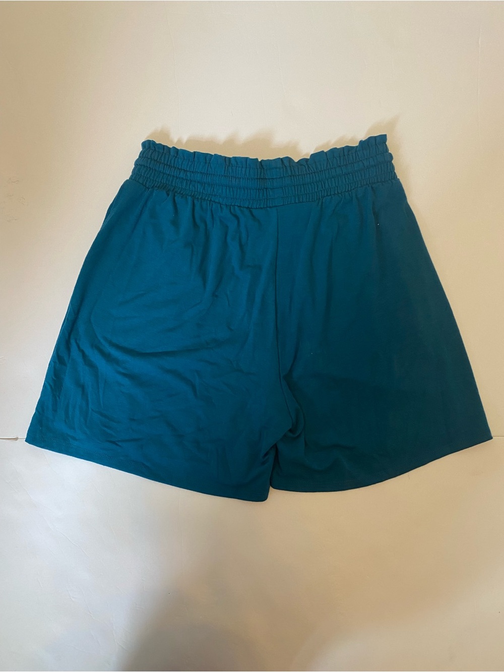 Zenana Outfitters Teal Athletic Pull-On Shorts with Drawstring - Picture 2 of 2